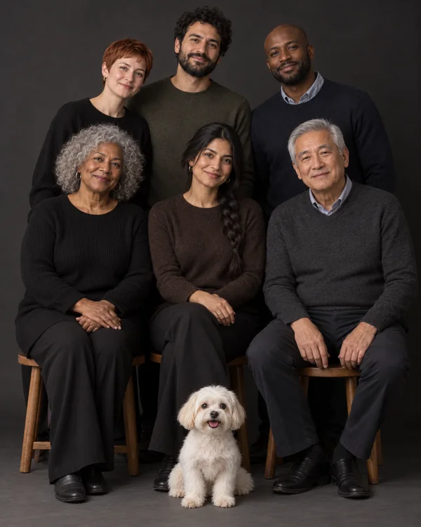 Two rows, one family